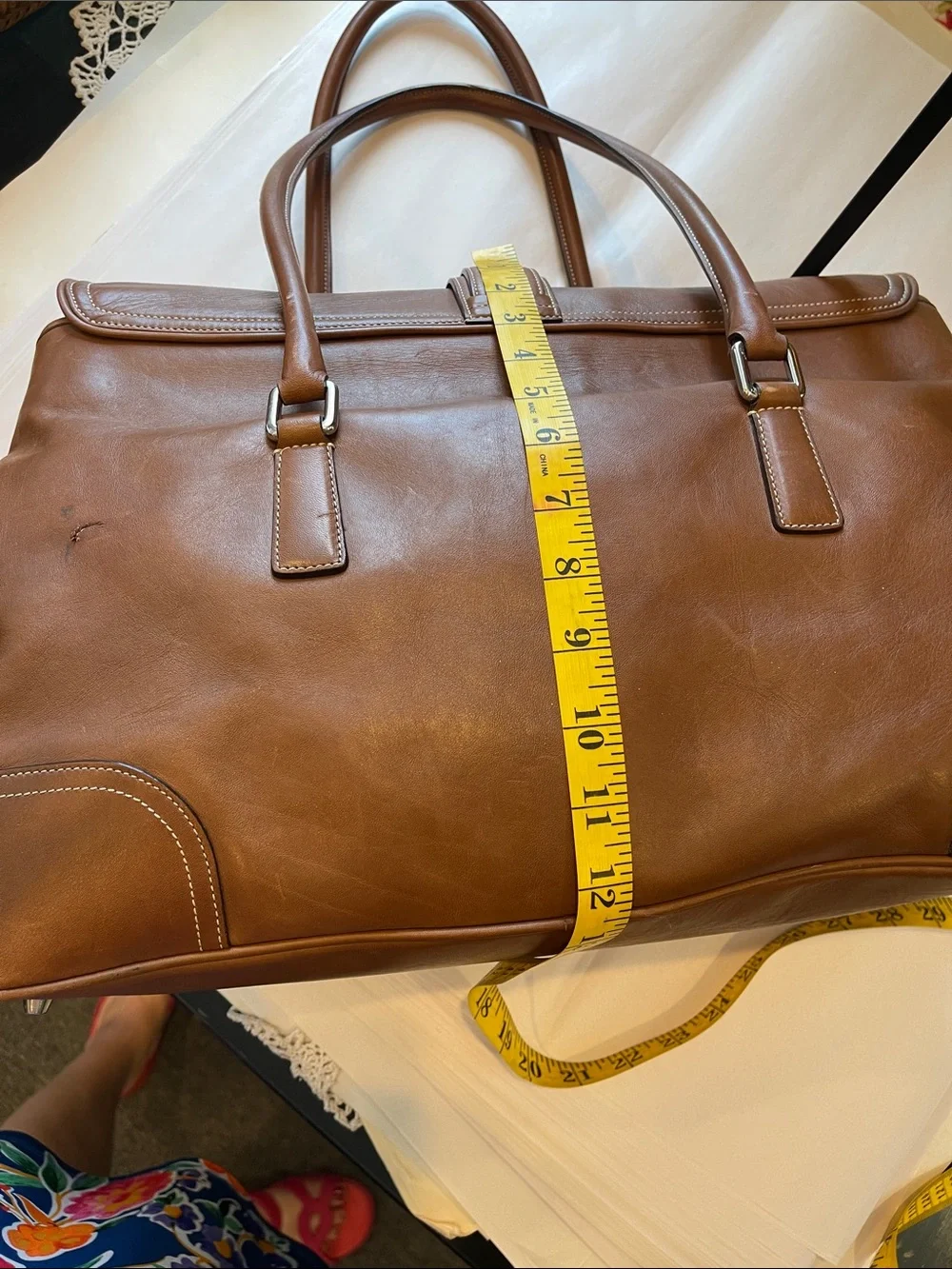 Coach LG Burnished Caramel Tan Leather Soho Buckle Flap Tote Bag Purse Satchel